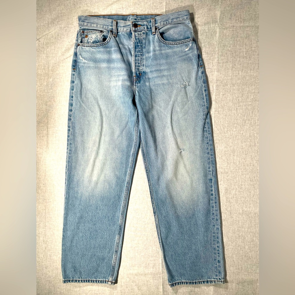 Etica Denim Jeans Tyler Vintage Straight Button Fly Relaxed High Waist 31x28